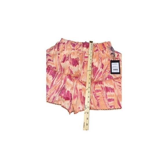 NICOLE MILLER Shorts Womens Size M Amber Double Tiered Pull On Skort Apricot NWT - Picture 6 of 7